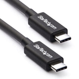 StarTech.com 2m (6.6ft) Thunderbolt 3 Cable, 20Gbps, 100W PD, 4K, Thunderbolt Certified, Compatible with Thunderbolt 4/USB 3.2/DisplayPort