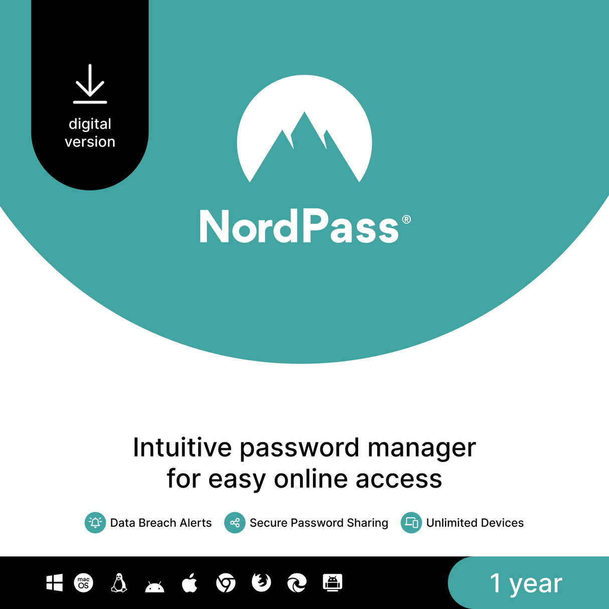 NordPass 1 year(s)
