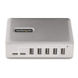 StarTech.com 7-Port USB-C Hub - 5x USB-A + 2x USB-C - Self-Powered w/65W Power Supply - USB 3.1 10Gbps - Desktop/Laptop USB Hub w/3ft USB-IF Certified Locking Cable - USB C Hub - TAA