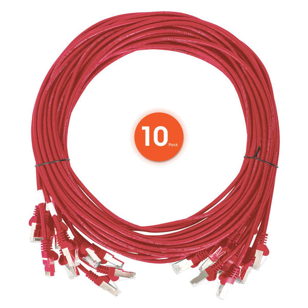 Intellinet 744805 networking cable Red 0.15 m Cat6 U/UTP (UTP)