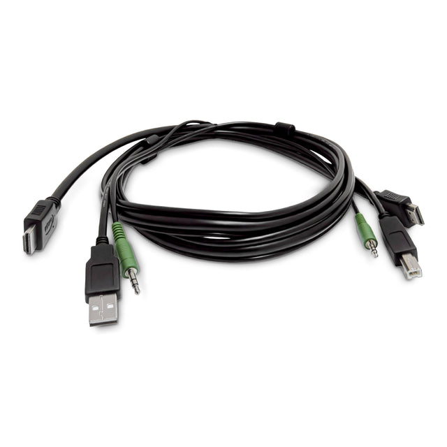 StarTech.com 6ft (1.8m) HDMI KVM Cable, USB 2.0, 3.5mm Audio, Universally Compatible Combo Cable for KVM Switches, TAA Compliant