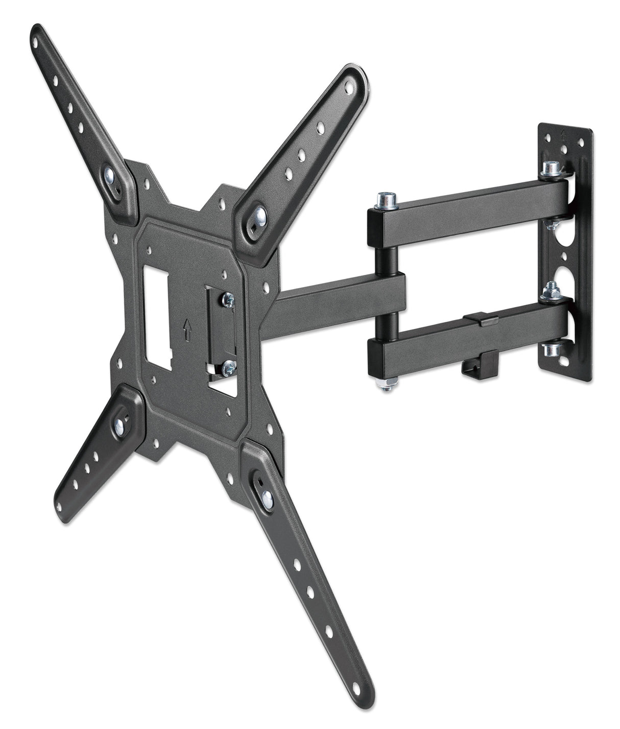 Manhattan Wall Mount for TV & Monitors (Full Motion), For screens 32" to 55", VESA compatibility: all between 100x100mm to 400x400mm - check the dimensions of the four mounting holes on back of screen to ensure it fits, Max 30kg, Black, Bracket