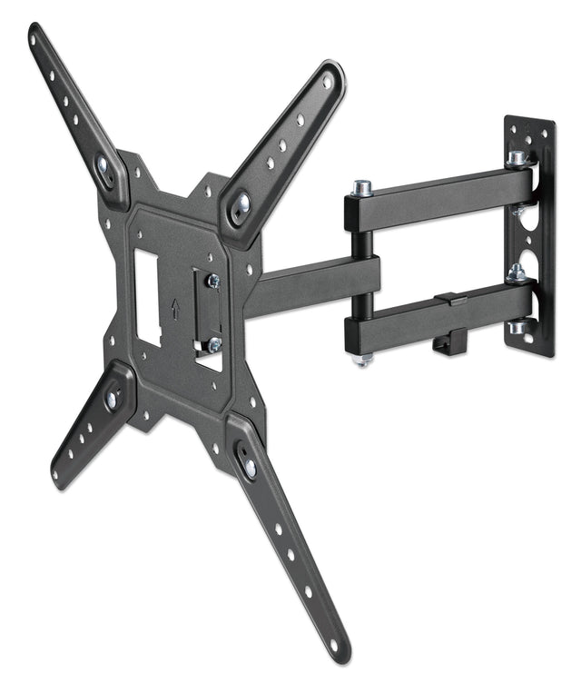 Manhattan Wall Mount for TV & Monitors (Full Motion), For screens 32" to 55", VESA compatibility: all between 100x100mm to 400x400mm - check the dimensions of the four mounting holes on back of screen to ensure it fits, Max 30kg, Black, Bracket