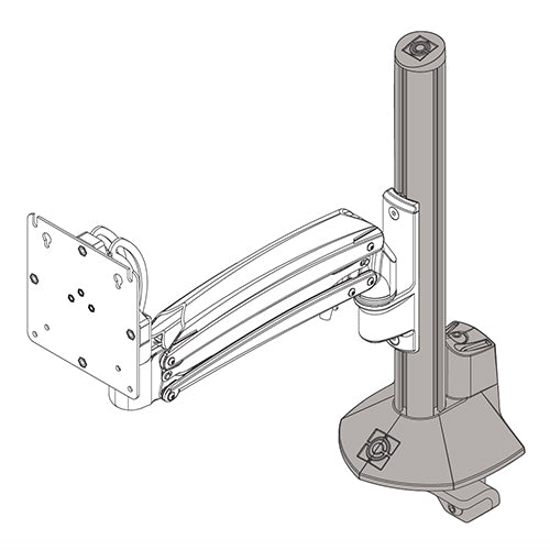 Chief KXC K1C K2C Column Desk Clamp Base Accessory, Black