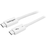StarTech.com 1.6ft (50cm) Thunderbolt 3 Cable, 40Gbps, 100W PD, 4K/5K, Thunderbolt Certified, Compatible with Thunderbolt 4/USB 3.2/DisplayPort