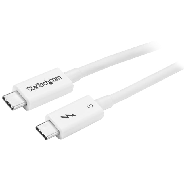 StarTech.com 1.6ft (50cm) Thunderbolt 3 Cable, 40Gbps, 100W PD, 4K/5K, Thunderbolt Certified, Compatible with Thunderbolt 4/USB 3.2/DisplayPort