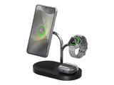 Samsung GP-PWU024WIABW mobile device charger Headset, Smartphone, Smartwatch Black, Silver USB Wireless charging Indoor