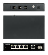 Intellinet 5-Port Gigabit Ethernet PoE+ Switch with SFP Port, Four PSE PoE Ports, IEEE 802.3at/af (PoE+/PoE) Compliant, PoE Power Budget of 91 W, Desktop Format, Wall-mount Option