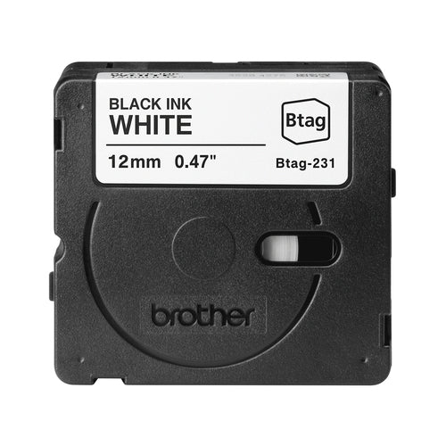 Brother BTAG-231 label-making tape Black on white