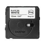 Brother BTAG-231 label-making tape Black on white