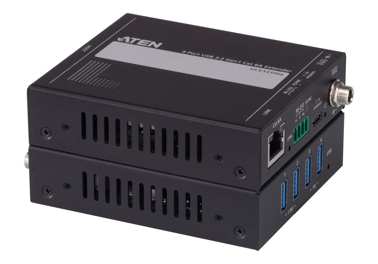 ATEN UCE33100 network extender Network transmitter & receiver Black