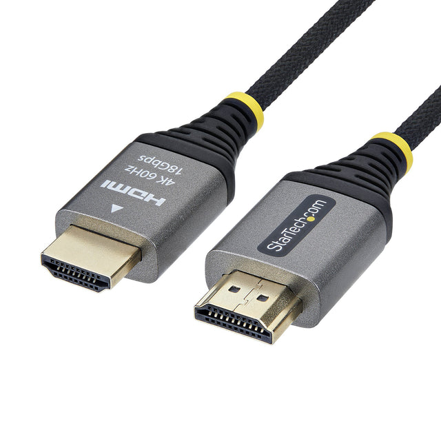 StarTech.com 10ft (3m) Premium Certified High Speed HDMI Cable, Ultra Flexible HDMI Cable, 4K 60Hz/1440p 144Hz w/HDR10/ARC, 18Gbps, High Flex Braided HDMI Cord