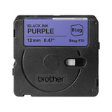 Brother BTAG-F31 label-making tape Black on purple