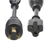 StarTech.com 6in (15cm) Heavy Duty Power Cord, NEMA L5-20P to NEMA 5-20R, Black Adapter Cord, 20A 125V, 12AWG, Heavy Gauge Plug Converter Cable, TAA Compliant, UL Listed