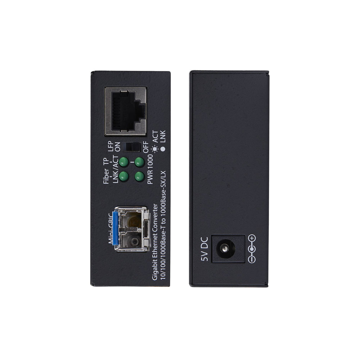 StarTech.com Single-Mode (SM) LC Fiber Media Converter for 10/100/1000 Networks, Standalone Gigabit Ethernet to Fiber Converter, 40km - TAA