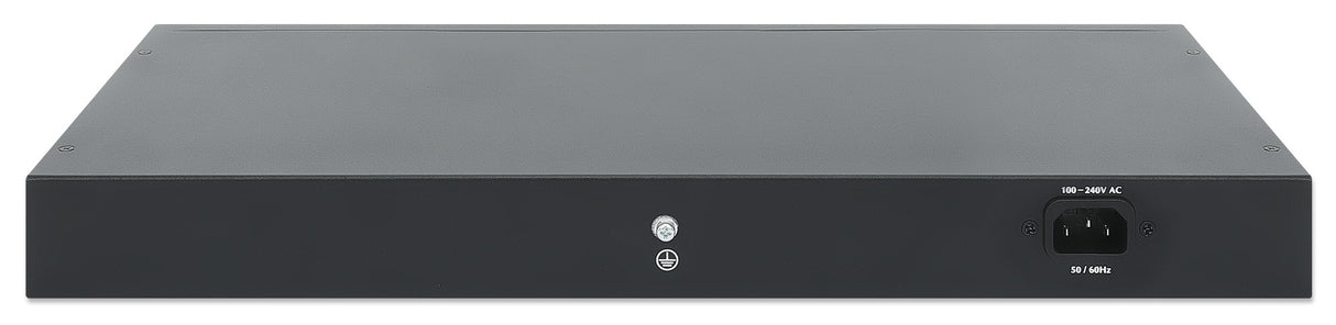 Intellinet 24-Port Gigabit Ethernet PoE+ Web-Managed Switch with 4 Gigabit Combo Base-T/SFP Ports, IEEE 802.3at/af Power over Ethernet (PoE+/PoE) Compliant, 370 W, Endspan, 19" Rackmount
