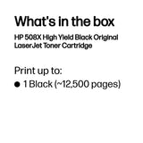 HP 508X High Yield Black Original LaserJet Toner Cartridge