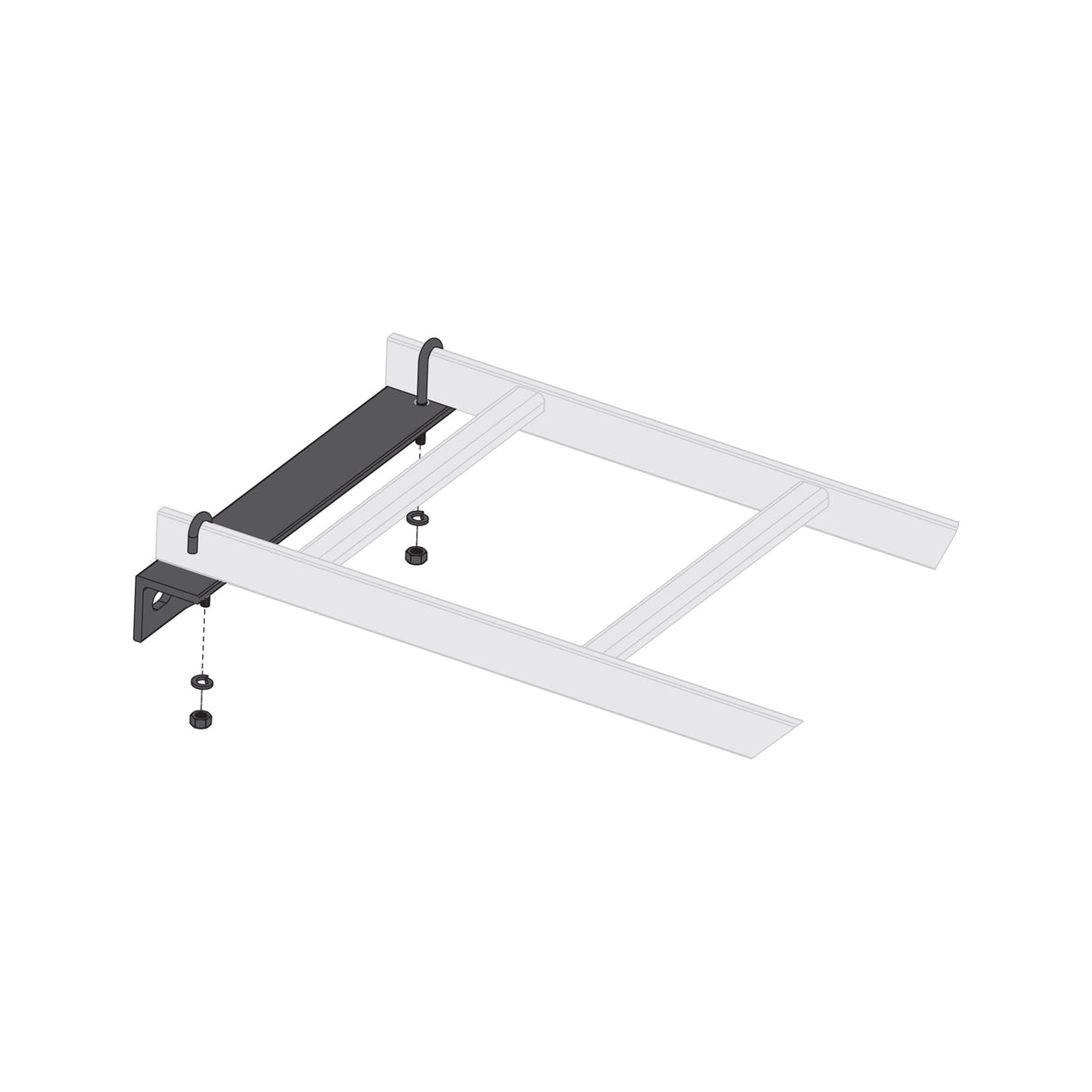Middle Atlantic Ladder Wall Support Bracket, 12 Inches Wide