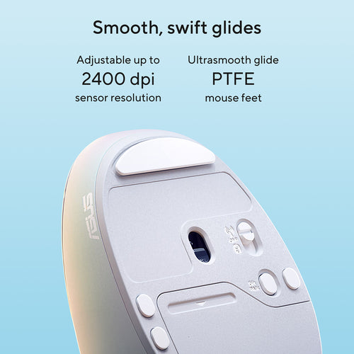 ASUS Fragrance MD101 mouse Home Ambidextrous RF Wireless + Bluetooth Optical 2400 DPI
