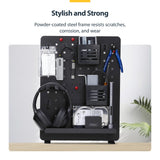StarTech.com Clamp-On Pegboard with Accessories, 16.5 x 12.5in (42 x 32cm), Steel Pegboard, Desktop Storage Organizer, Desk Mount Peg Board, Black