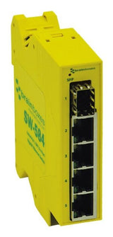 Brainboxes SW-584 network switch Unmanaged Gigabit Ethernet (10/100/1000) Yellow