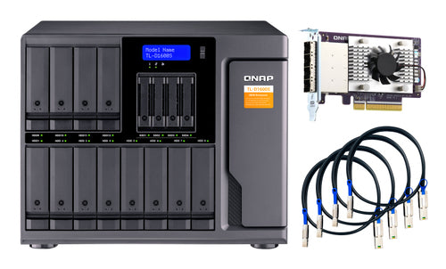 QNAP TL-D1600S storage drive enclosure HDD/SSD enclosure Black, Grey 2.5/3.5"