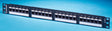 Legrand Category 6 24 Port TechChoice Flat Patch Panel, T568A/B, 1 RU Black