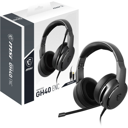 MSI IMMERSE GH40 ENC headphones/headset Wired Head-band Gaming Black