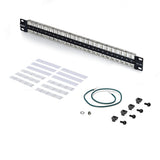 StarTech.com 48 Port 1U Blank Keystone Patch Panel, Rackmount Cat6 Patch Panel for RJ45 STP Ethernet Network Jacks