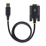 StarTech.com 6.6ft (2m) USB to Null Modem Serial Adapter Cable, COM Retention, FTDI, USB-A to DB9 RS232, Interchangeable DB9 Screws/Nuts, Windows/macOS/Linux