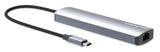 Manhattan USB-C Dock/Hub with Card Reader, Ports (x5): Ethernet, HDMI, USB-A (x2) and USB-C, with Power Delivery (PD) 100W- requires external USB-C charger (not included). USB powered (no external power supply required) when PD is not in use