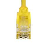StarTech.com 15ft Yellow Slim CAT6 Ethernet Cable, Snagless, 100W PoE, UTP, LSZH, 28AWG Pure Bare Copper Wire, Slim RJ45 Network Patch Cord w/Strain Reliefs, Individually Tested