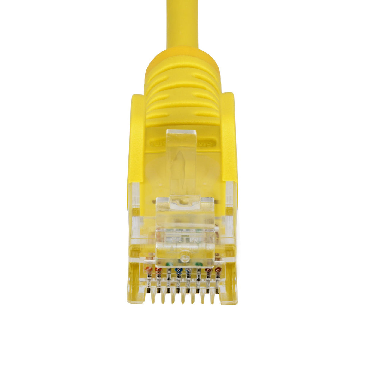StarTech.com 50ft Yellow Slim CAT6 Ethernet Cable, Snagless, 100W PoE, UTP, LSZH, 28AWG Pure Bare Copper Wire, Slim RJ45 Network Patch Cord w/Strain Reliefs, Individually Tested