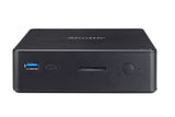 Shuttle Nano PC NC10U , Intel Celeron 4205U, 1x HDMI, 1x DP, 1x 2.5" bay, 1x M.2, 1x LAN, 1x COM, Wifi, 24/7 permanent operation, incl. VESA & Stand