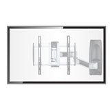StarTech.com Articulating TV Wall Mount, VESA Wall Mount, Supports 26 to 65 inch/99lb/Flat/Curved TVs, Retractable Low Profile Wall Mount TV Bracket, Adjustable Corner TV Wall Mount - TAA