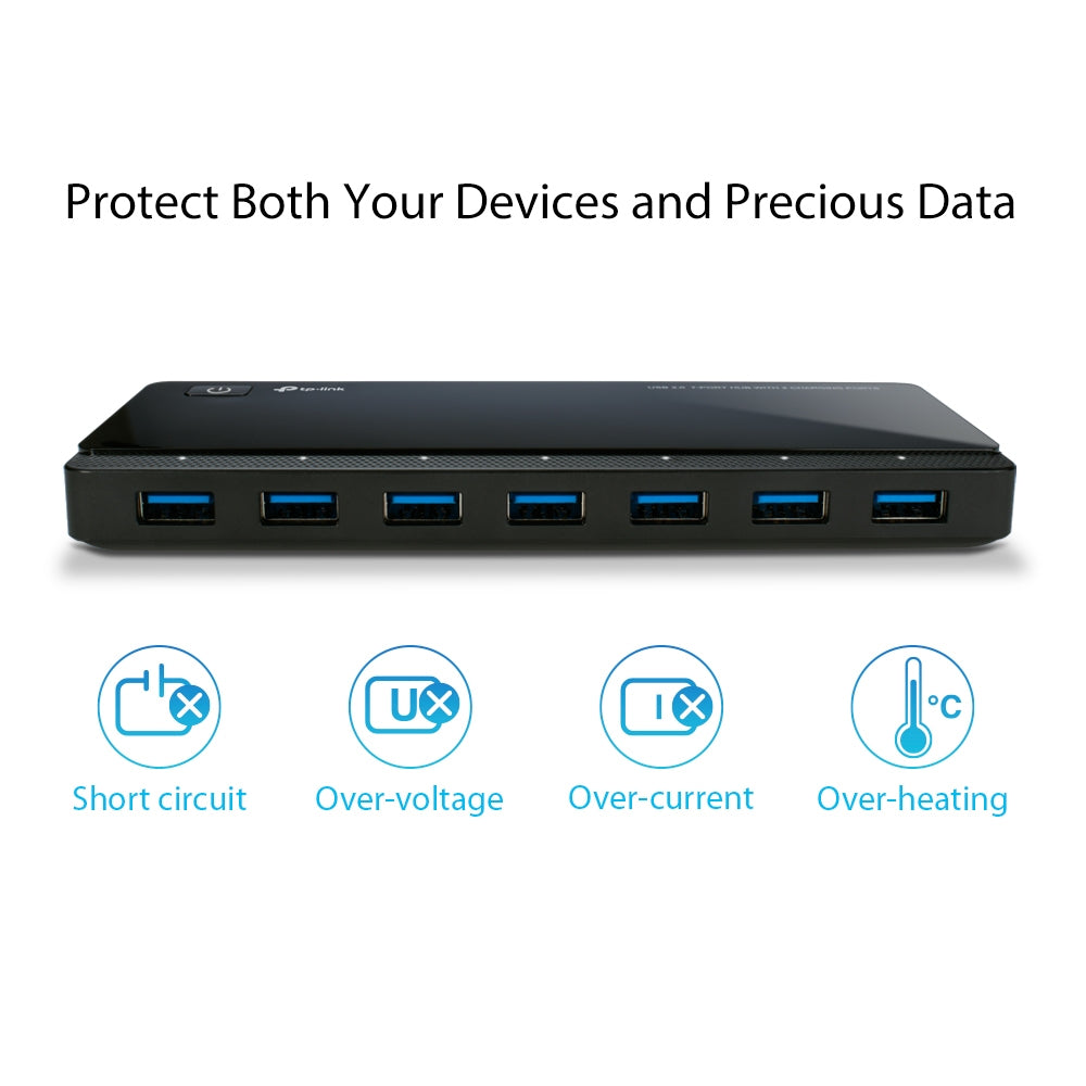 TP-Link UH720 USB 3.2 Gen 1 (3.1 Gen 1) Micro-B 5000 Mbit/s Black