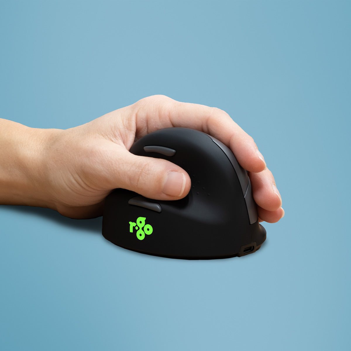 R-Go Tools Ergonomic mouse R-Go HE Break with break software, large (hand size ≥ 185 mm), left-handed, Bluetooth, black