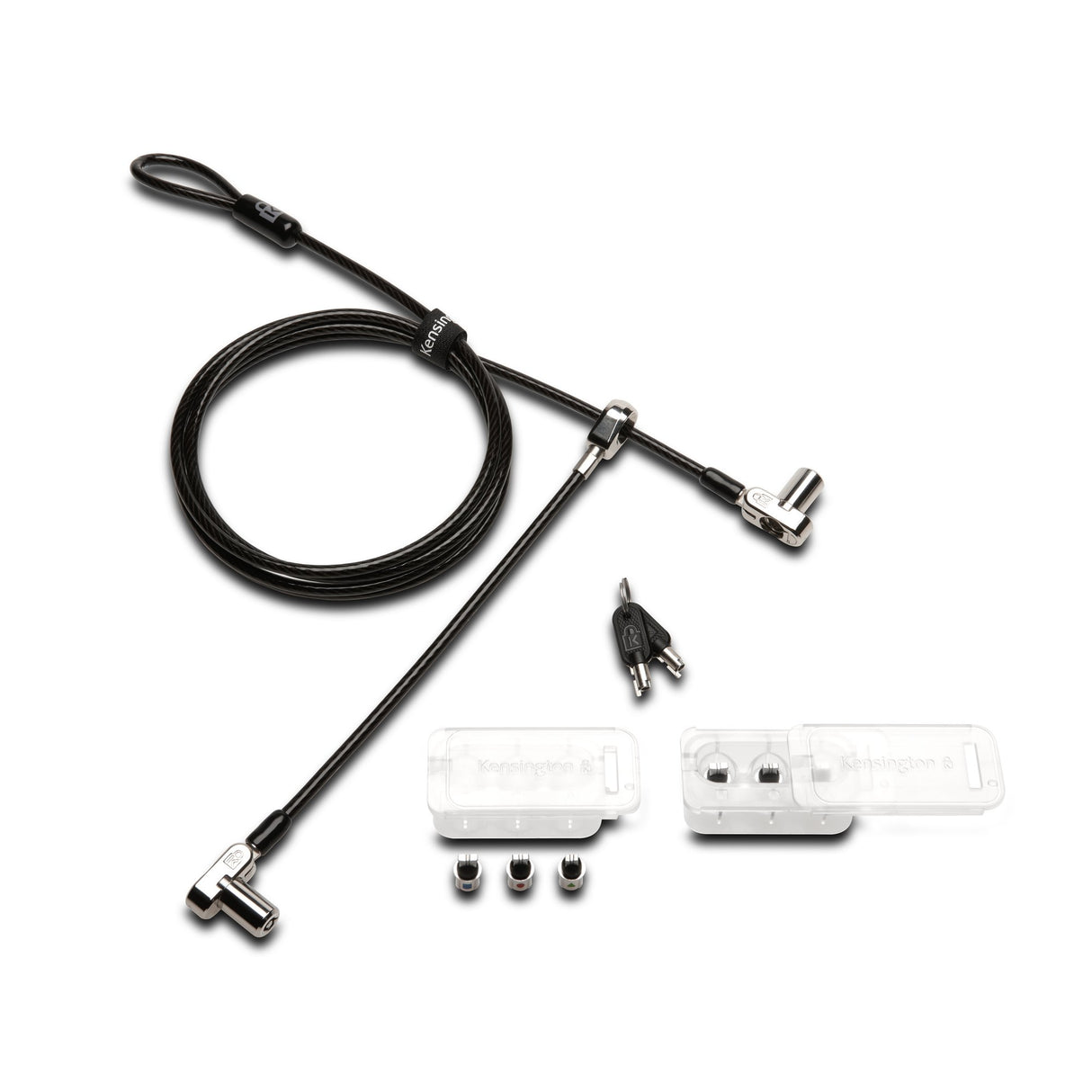 Kensington Universal 3-in-1 Keyed Cable Lock with Twin Lockheads