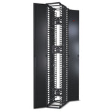 APC Performance, Vertical Cable Manager for 2 & 4 Post Racks, 84"H x 12"W, Double-Sided with Doors