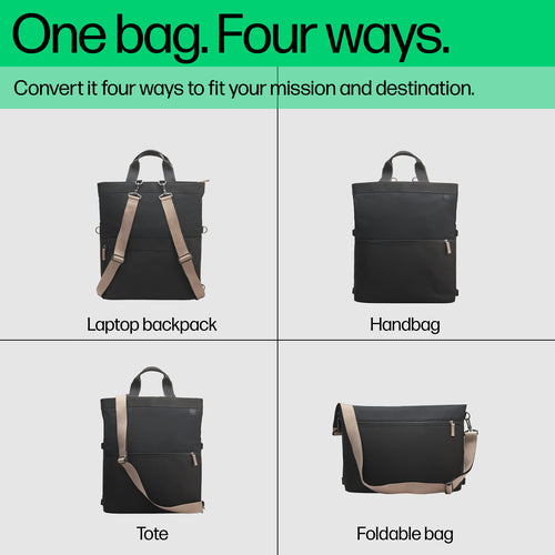 HP 14-inch Convertible Laptop Backpack Tote