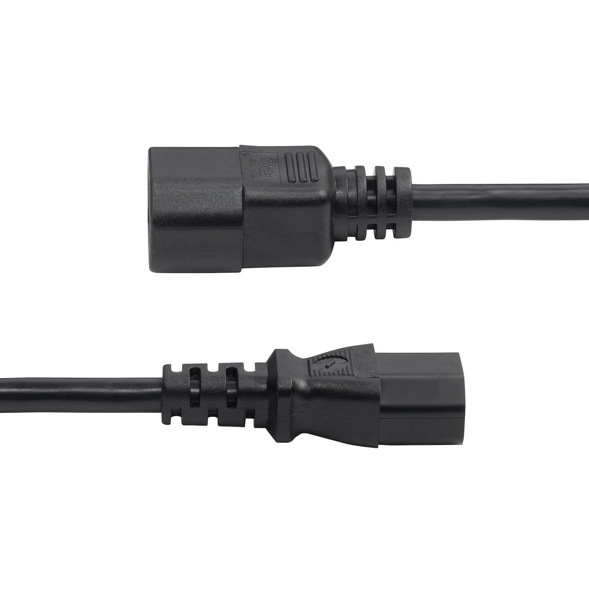 StarTech.com 2ft (60cm) Power Extension Cord, C14 to C13 PDU Power Cord, 10A 250V, 18AWG, Black Extension Cable, AC Power Cable for PDU/Power Supply, TAA Compliant, UL Listed