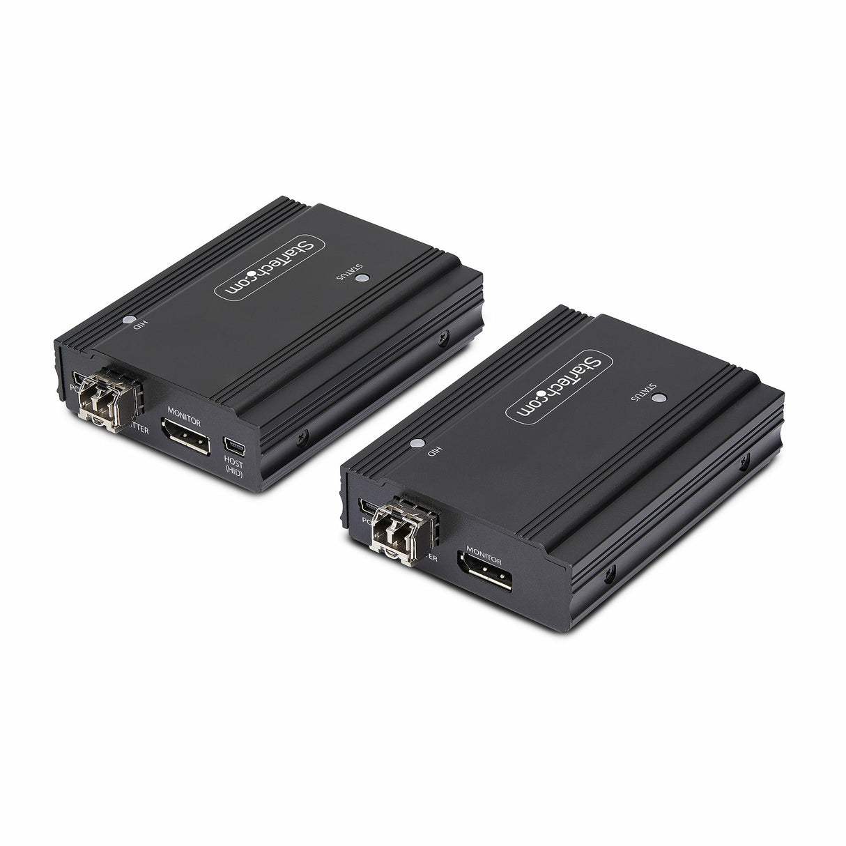 StarTech.com DisplayPort KVM Extender over Fiber Optic, 4K 60Hz, Console Extender Kit, Up to 984ft/300m (Multi-mode) with Pre-installed SFP+ Modules, 3x USB HID - TAA