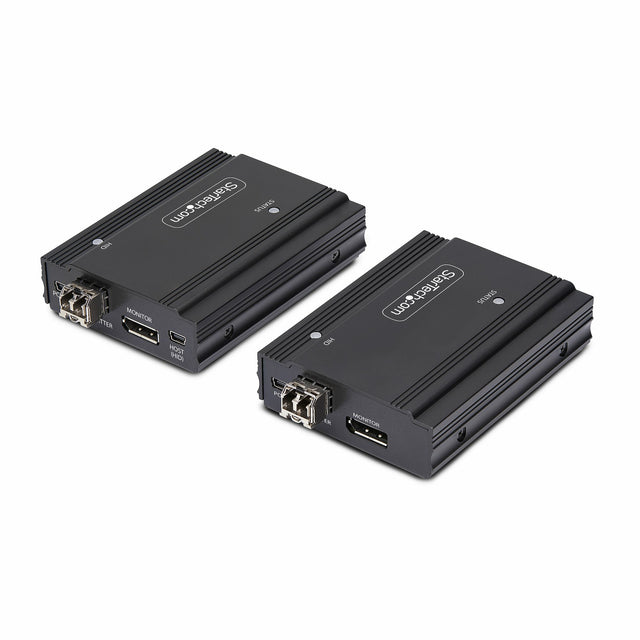 StarTech.com DisplayPort KVM Extender over Fiber Optic, 4K 60Hz, Console Extender Kit, Up to 984ft/300m (Multi-mode) with Pre-installed SFP+ Modules, 3x USB HID - TAA