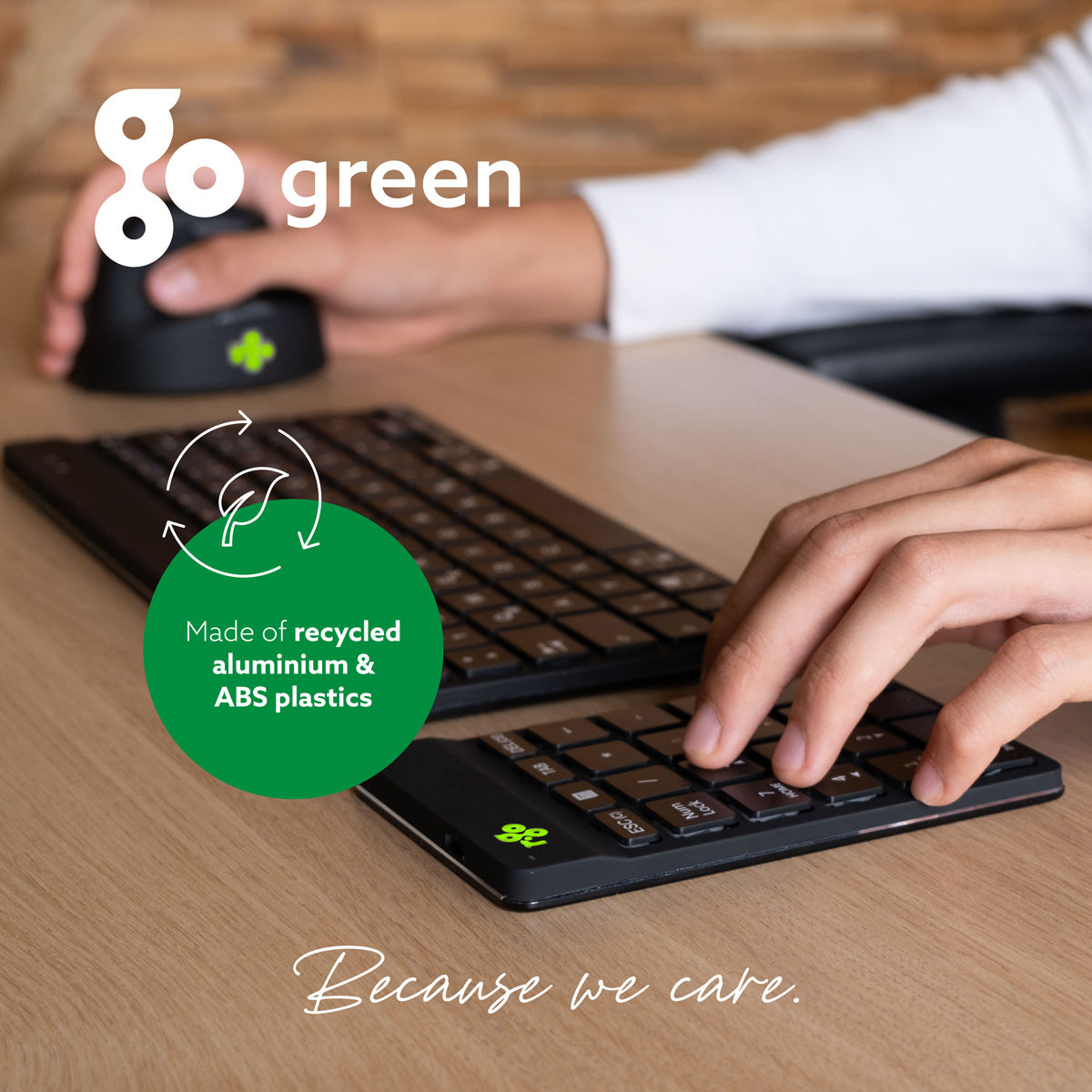 R-Go Tools Numeric keypad R-Go Numpad Break, ergonomic numeric keypad with break software, bluetooth, black