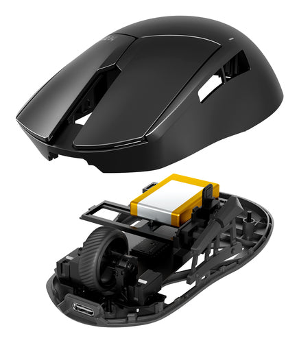 be quiet! Dark Perk Ergo mouse Gaming Right-hand RF Wireless + USB Type-C Optical 32000 DPI
