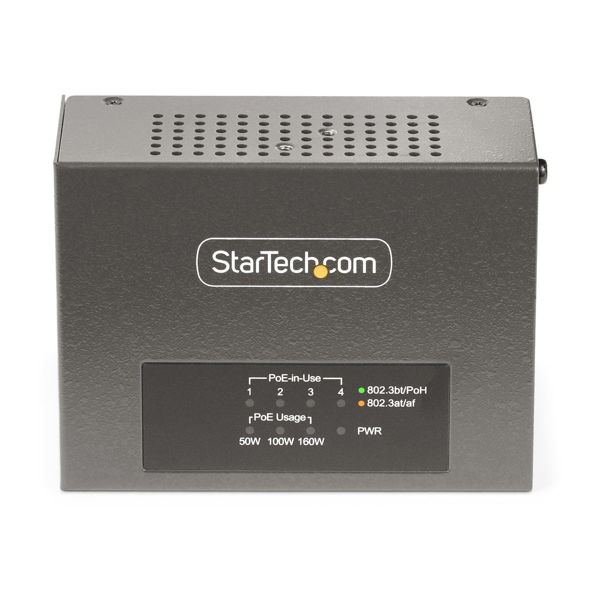 StarTech.com 4-Port Multi-Gigabit PoE++ Injector, 5/2.5/1G Ethernet (NBASE-T), PoE/PoE+/PoE++ (802.3af/802.3at/802.3bt), 160Watts Power Budget, Wall/DIN Rail Mountable, Unmanaged - TAA