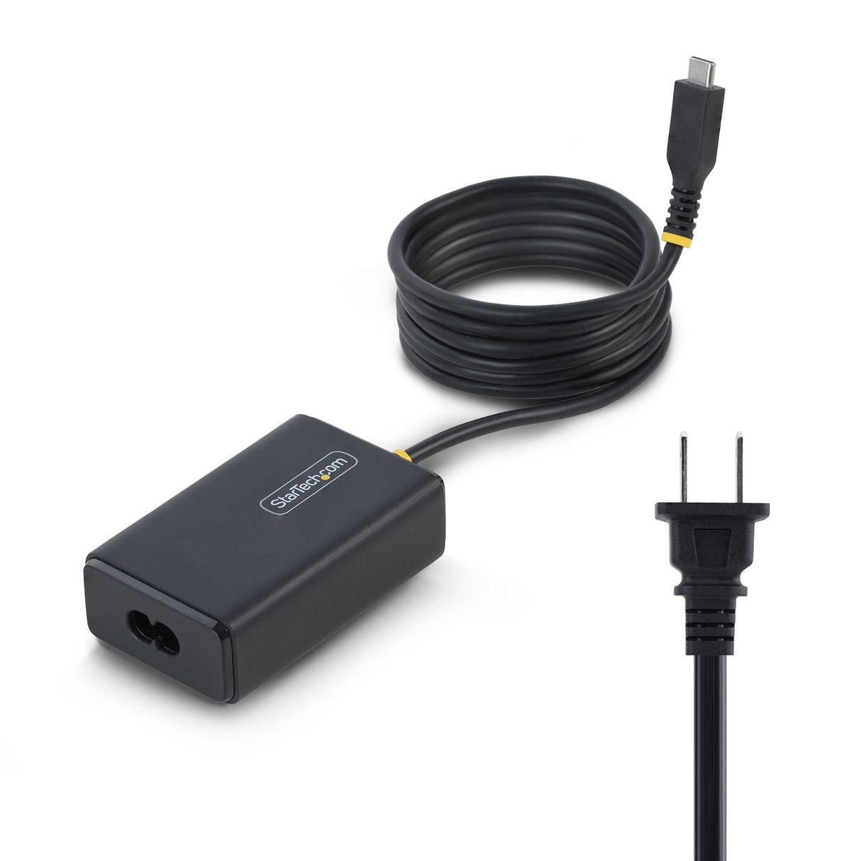 StarTech.com 65W USB-C Laptop Charger with 5ft (1.5m) Tethered USB-C Cable, Power Adapter Brick for Dell, XPS, HP ProBook, MacBook Pro, Microsoft Surface Pro