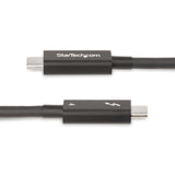 StarTech.com 6.6ft (2m) Active Thunderbolt 4 Cable, 40Gbps, 100W Power Delivery, 4K/8K Video, Intel-Certified Thunderbolt Cable - Compatible w/ USB4/Thunderbolt 4/ USB 3.2/ USB Type-C/DisplayPort/Thunderbolt 3