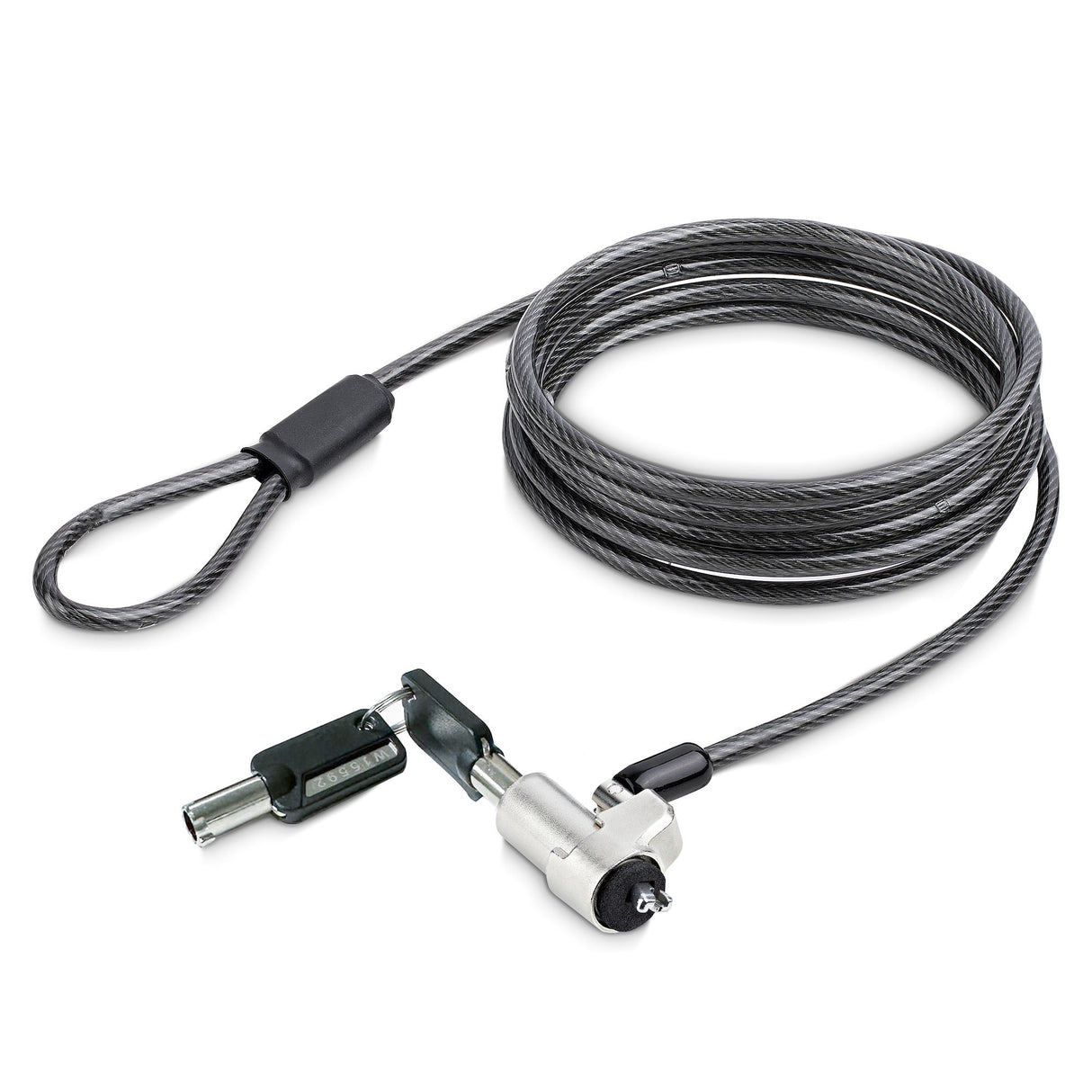 StarTech.com Laptop Cable Lock Compatible With Noble Wedge®; 6.6ft (2m), Anti-Theft Keyed Lock, Security Cable for Dell XPS/Latitude/2-in-1 Notebooks, Cut-Resistant, Steel Cable Lock For Laptop - TAA
