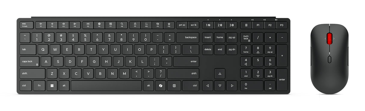 Lenovo 4X31S04810 keyboard Mouse included Office RF Wireless + Bluetooth US English Black